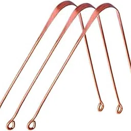 OREAYU ™ 3Pcs Copper Ayurveda Anti Bacterial Tongue Cleaner/Tongue Scrapper. (Pack of 3)-picture-30