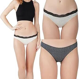 thread sutra Women?s Premium Cotton Panties | Antimicrobial & Breathable | Everyday Comfort with Amazing Fit | Soft Fabric Innerwear for All-Day Freshness & Hygiene | Bikini | Pack of 3 | Multicolour-picture-26