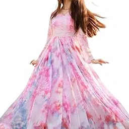 harivar Women's Georgette Fit and Flare Floor Length Casual Dress (WOM-CHI-WH-XL-019_White-picture-28