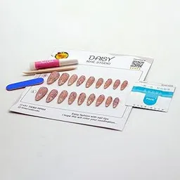 Press-on Nails Kit | Sparkly Nude Glossy, Reusable and Quick-Fix Artificial Nails with Glue, Sticker and Tools-image-67