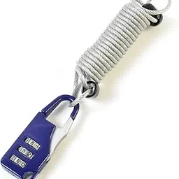 Briska Anti-Theft Dial Lock, Padlock, 3-Digit, Built-in Wire (1 Pc)-picture-30