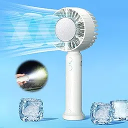 Portable Handheld Fan with Refrigeration Mode, 3 Speed Cold Wind Hand Fan, 3000mAh Battery Operated Rechargeable USB Fan, Non-Slip, Flashlight, Quick Cool Down Ice Cool Circular Cooling Pad-picture-30