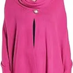 blyss Stylish Woollen Poncho (P1001 Pink, Free size)-picture-27