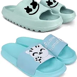 pampy angel Combo Pack of 2 Slipper/Flip Flops/Slides for Women (YW-Smat,Welcome)-picture-41