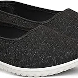 HIYAGA Stylish Women's and Girls Flat Black Shoes Lightweight Comfortable and Trendy Footwear for Everyday Wear and Vacations-image-52