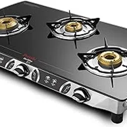Preethi Blu Flame Blaze Glass top 3 Burner Gas Stove, Manual Ignition, Black (ISI Certified), GTS 117-picture-25