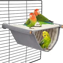 KUTKUT Bird Nest House Winter Warm Parrot House Bed Hammock Tent Toy Bird Cage Perch Stand for Parrots Budgies Parakeet Cockatiels Lovebird Cockatoo Finch Hamster Chinchilla (Size: S)-image-42