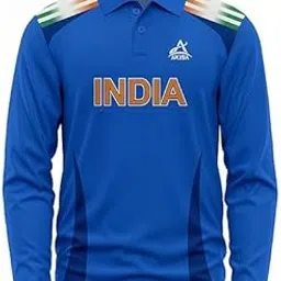 AKIBA Indian Cricket Team Champions Trophy Jersey, Tricolour, Full Sleeves, Polyester, Unisex-picture-16