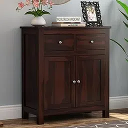 WOOD DECOR HANDICRAFT Wooden Chests of Drawers Bedroom || Kitchen CabinetStorage || Sideboard Cabinets,Crockery Cabinet, Home Kitchen Furniture,Multipurpose Cabinet (Walnut Finish)-image-36