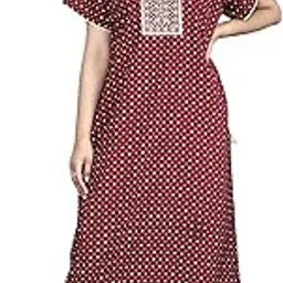 g4girl Pure Cotton Embroidery Nighty for Women's | Night Gown | Nighty | Nightdress | Maxi | Sleepwear | Jaipuri Nighty | Nighties | Gown-picture-20