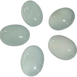 Natural Aqua Chalcedony at Wholesale Rate (Rs 30/Carat) Fine Quality Cabochon Oval Shape Loose Gemstone for Reselling Astrologers Jewellers Crystal Healing Astrological-image-22