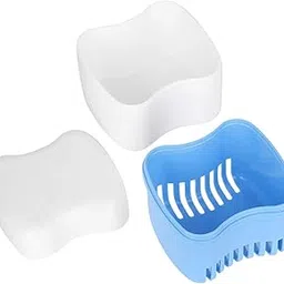 Ubersweet® False Teeth Container, False Teeth Storage Box Denture Box for Elderly Save Dentures(sky blue) |||-picture-47
