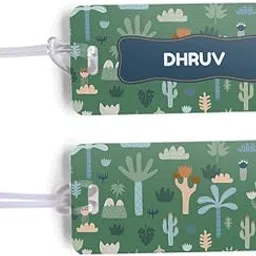 Zooboo Personalized Luggage Tag with Kid's Name, Silicon Strap Tags for Bags and Suitcase, Best Birthday Return Gift for Kids with Nature & I Theme-picture-21