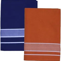 Color Kerala style (Mundus) Dhotis for Men Blue and Kaavi(saffron) (Free Size Assorted Veshti (Kaili) Pack of 2-picture-13