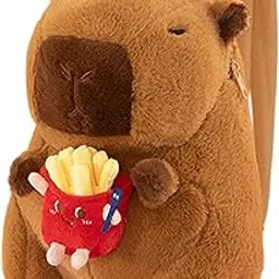 enakshi (label) Capybara Backpack Funny Stuffed Animal Backpack for Street Women Backpacking Fries|Clothing, Shoes & Accessories | Womens Handbags & Bags-picture-46