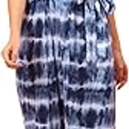 globus Women Wrap Neck Cap Sleeves Waist Tie-Up Wide-Leg Jumpsuit-picture-52