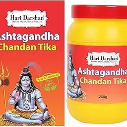 Hari Darshan Ashtagandha Chandan Tika | Pure Sandalwood Ashtagandha Tika for Pooja & Havan | Herbal Chandan Tilak for Spiritual Rituals | Divine Fragrance & Long-Lasting Effect – Pack of 2 (250g Each)-image-4