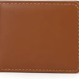 Cruelty-Free Bifold Wallet, Tan Vegan Leather, Slim Design with Multiple Card Slots, Premium Contrast Stitching, 10 x 9.5 x 2 cm-picture-24
