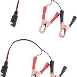 ATORSE 2Pieces 18AWG SAE to Alligator Clips Extension Cable Car Battery Booster-image-2