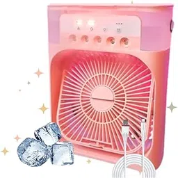 TRIDEO Portable Air Conditioner Fan, Mini Evaporative Air Cooler with 7 Colors LED Light for Home-Office-Artic-Cooler-3In1-Conditioner-Humidifier-Purifier-Mini-Cooler-air-conditioners Pink_SA14-image-57