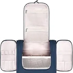 Niwlix Travel Makeup Pouch Cosmetic Organizer Bag Travel Pouch Shower Wash Bag For Women And Men (NavyBlue)-picture-36