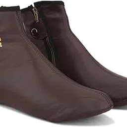 azad Unisex Sportswear Athletic Winter Moisturizing Sports Leather Socks with Zipper (Best Fitting One Size Larger Than Your Size) (Size: 7, Color: Maroon Wine -WL)-picture-11
