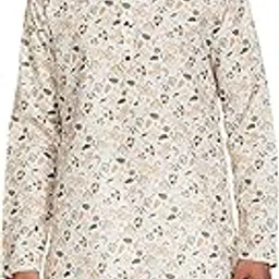 luxrio Kurta for Men Cotton Blend Long Printed Straight Fit-picture-15
