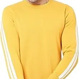 ben martin Men's Round Neck Regular Fit Full Sleeve Stripe Cotton Polyester Sweat Shirt-picture-32
