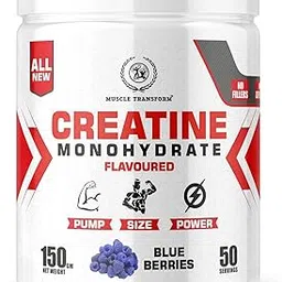 MUSCLE TRANSFORM Creatine Monohydrate Powder | Supplement For Lean Muscle Growth | Creatine Powder for Pre-Workout and Post Workout | Energy Supplement for Workout | Gym Supplement for Men & Women [50 Servings, Blue Berries]-picture-17