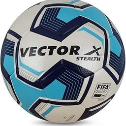 Vector X STEALTH Synthetic Thermo Bonded FIFA Quality PRO Football, Size 5 (White-Blue)-picture-11