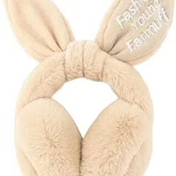 Adorable Cute Bunny Ear Foldable Earmuffs for Women & Girls with Embroidered Ears – Soft Furry Winter Ear Warmers | Warm & Cozy Faux Fur Earmuffs for Cold Weather-picture-28