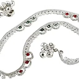 Lila Traditional Trendy Jewellery All Occassions Anklets Payal Pair for Women/Girls Alloy Anklet (Pack of 2)(Bzr_HC-118PayalNecklesDalJalebi(1Pair))-picture-21