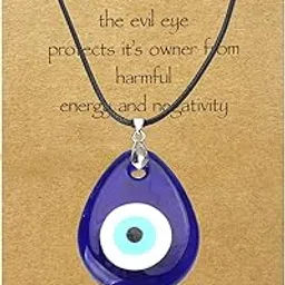 long tiantian Evil Eye Necklace,Blue Turkish Glass Leather Rope Evil Eye Necklace for Women Men Lucky Protection Necklace Jewelry-picture-50