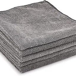 MOTORPROTEK Microfiber Cloth- 5 pcs - 40x40 cms - 350 GSM Grey! Thick Lint & Streak-Free Multipurpose Cloths - Automotive Microfibre Towels Perfect for Car Bike Cleaning Polishing Washing & Detailing-image-87