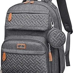 Diaper Bag Backpack, BabbleRoo Unisex Baby Bags with Changing Pad, Pacifier Case & Stroller Straps-picture-27