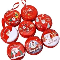 amanvani Christmas Coin Purse Zipper Bag Small Key Pouch Bag Coin Purse Keychain, Santa Claus Printed Christmas Coin Pouch, Christmas Coin Purses, Christmas Return Gift (6)-picture-45