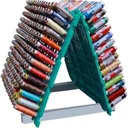 Generic Wall Mounted Thread Holder Stand, Multi-Color Plastic, 392 Spools Capacity, Thread Storage Rack for Hand Embroidery, 20x15x2 cm-picture-11