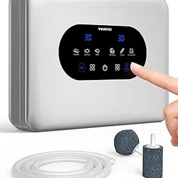 VIARRTCO Portable Ozone Machine Generator for Liquid and Air, Water Air Odor Removal Ionizer with Dual Outlets, Multipurpose Ozonator with Negative Ion and Timer, Sliver-picture-57