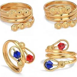 aanyacentric Pack of 2 Pair Toe Rings Adjustable, Traditional & Fashion Accessories for Women-picture-53