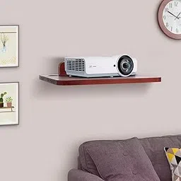 Wood Galaxy Premium Projector Shelf, Wall Mount Solid Wood TV Receiver Unit Stand, Projector Cabinet Stand, TV Cabinet/Shelf Speaker Shelf, Modern Router, Modem Cable Shelf (Brown- Natural Wood)-image-92