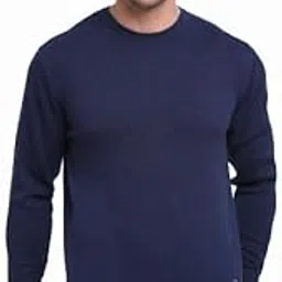 cantabil Men Navy Blue Full Sleeves Sweater (MSWL00020_INDIGOMELANGE)-picture-42