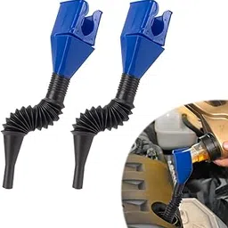 DOZERA Automotive Flex Funnel, Plastic Long Neck Oil Funnel, Universal Flexible Wide Mouth Draining Snap Tool for Engine oil change, Liquid, Diesel fuel filling and Household Uses (2pcs)-image-17