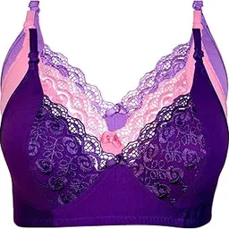 Women's Cotton Non-Padded Wire Free Bra-Pack of 3-picture-15