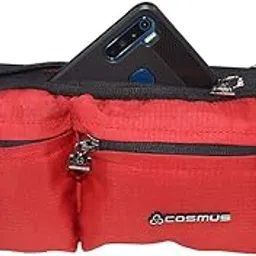 Cosmus Midriff Waist Pouch Bag/Fanny Pack with Multiple Pockets and Sanitizer Bottle Hook - Red-picture-34