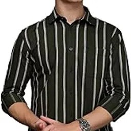 giordano Men Striped Slim Fit Cotton Casual Shirt-picture-22