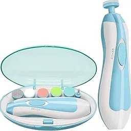 DTR Creation Baby Nail Trimmer Electric, Baby Nail Clippers, 6-in-1 Baby Nail File, Nail File Baby Grooming Kit Manicure Set for Toddler or Adults (Blue)-picture-10