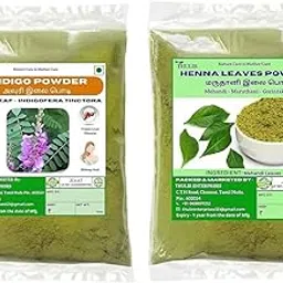THULIR Combo Of Organic Indigo and Henna Powder (100+100=200 Gms) | Mehandi Powder | Neeli Avuri & Marudhani Powder | 100% Natural Hair Color/Dye Powder-image-90