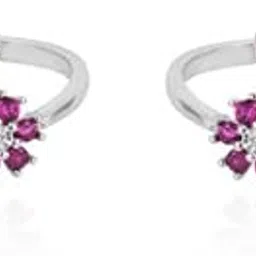 silviya 925 Silver Pink Flower & Leaf Toe Ring - Sweet & Playful | Gift for Every Occassion | With Certificate of Authenticity and 925 Stamp | 6 Month Warranty-picture-41