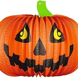Halloween Pumpkin Paper Lantern – Foldable Hanging Decoration for Indoor & Outdoor Spooky Parties-image-3