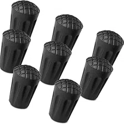 jakuva 8 Pack Rubber Trekking Poles Tips Pole Tip Protectors Fits Most Standard Hiking Poles with - Shock Absorbing, Adds Grip, Traction, and Stability-picture-19